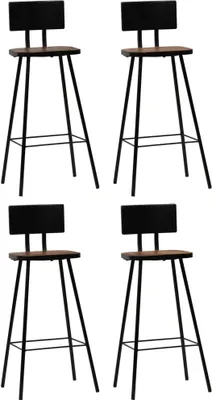 Produktbild von Barhocker 4 Stk. Massives Altholz