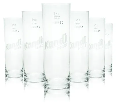 Produktbild von 6x Kandi Malz Bierglas 0,25l Willi Becher Malzbier Stange Gläser Set Brauerei