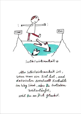 Produktbild von Postkarte Karindrawings "Selbstwirksamkeit"