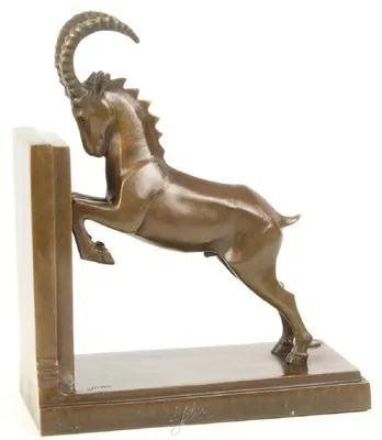 Image de Casa Padrino Luxe Bronze Springbok Serre-livres 20,4 x 10 x H. 25,6 cm - Figurine décorative en bronze