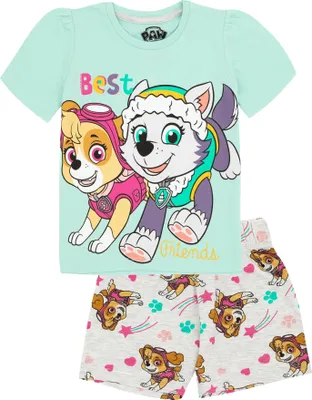 Produktbild von Paw Patrol - Schlafanzug mit Shorts für Kinder NS7164 (98) (Petrol/Grau)
