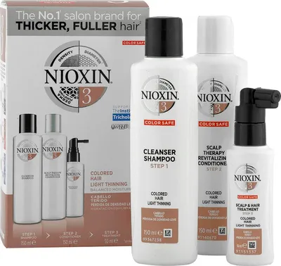 Produktbild von Nioxin System3 Komplettes Set für gefärbtes Haar mit leichter Ausdünnung