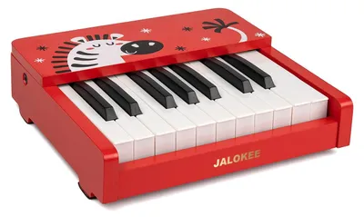 Digitale Piano 18 Tasten Holzspielzeug für Kinder ab 3 Jahren Rot