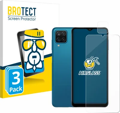 Produktbild von 3x BROTECT Schutzglas für Samsung Galaxy A12 (Display+Kamera) Schutzfolie Panzer Folie Glas Display Schutz klar