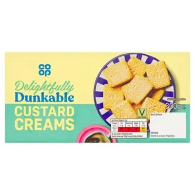 Produktbild von Co-op - Delightfully Dunkable Custard Creams, 300g