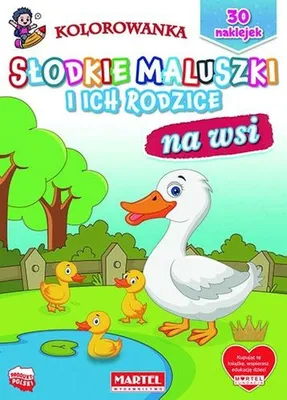 Productafbeelding van Kolorowanka z naklejkami Słodkie maluszki i ich rodzice "Na wsi" Martel