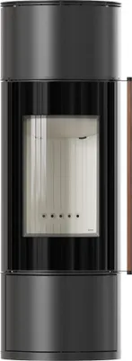 Immagine prodotto di KRATKI AMBLER Ø 150 7 kW stufa a legna in acciaio Maniglia in legno Jatoba
