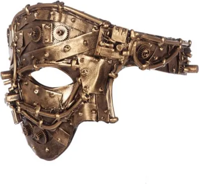 Produktbild von Steampunk Halb Maske | Gold