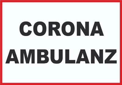 Produktbild von Corona Ambulanz Schild A2 Rückseite selbstklebend