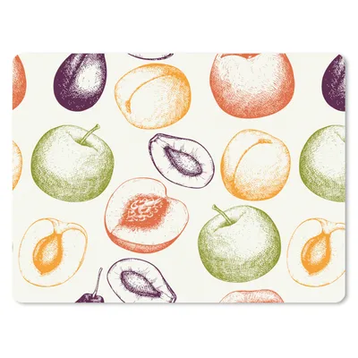 Produktbild von MuchoWow® Mauspad Mousepad Muster - Lebensmittel - Illustration 23x19 cm - Mousepads - Maus Mat - Pad - Mausunterlage - Schreibtischunterlage - Mauspad