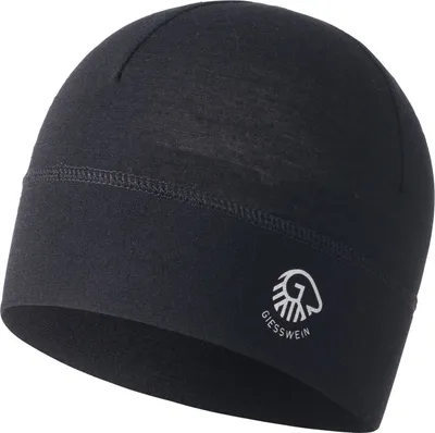 Giesswein Unisex Helm-Unterziehmütze Fahrradmütze Gamsstein in schwarz