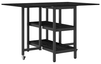 Obrázek produktu pro vidaXL Jídelní stůl 122 x 80 x 76,5 cm Dřevotřísková deska Černý dub