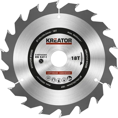 Produktbild von Kreator 140x20x2.0 Mm 18t Kreissägeblatt Für Holz Silber  Silber One Size