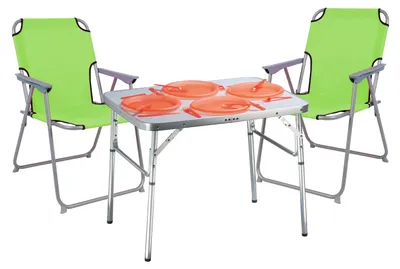 Produktbild von 3-teiliges praktisches Campingmöbel Set Alu L75xB55xH60cm