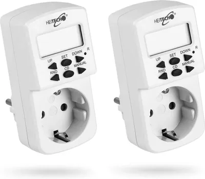 Produktbild von 2x Digitale Mini Wochen-Zeitschaltuhr Steckdose Timer Schaltuhr Zeitschalter