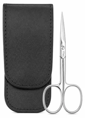 Produktbild von Solingen Nagelhautschere gehärteter Stahl – Extra scharf mit gebogener Schneide Schwarz