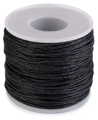 50m Baumwollschnur 1mm auf Spule schwarz