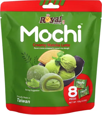 Immagine prodotto di Royal Family Mochi Creamy Matcha Latte confezionato singolarmente 120g