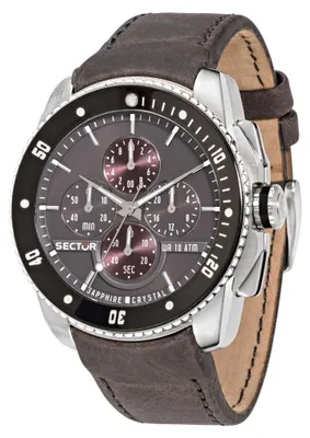Produktbild von Sector Herren Chronograph Quarz Uhr mit Leder Armband R3271903004