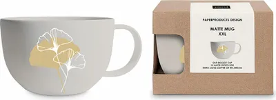 Obrázok produktu pre PPD Golden Gingko taupe Matte Mug XXL, hrnček, šálka na kávu, hrnček, New Bone China, 550 ml, 162702305