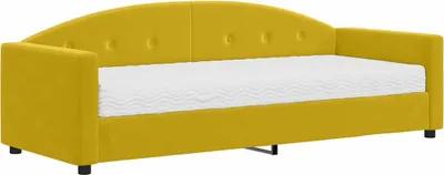 Productafbeelding van vidaXL Dagbed met matras, geel, 80x200 cm, fluweel