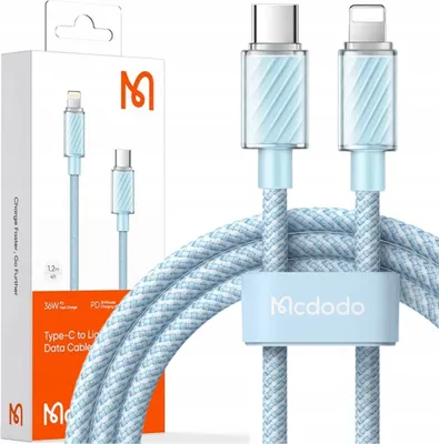 Produktbild von Mcdodo Kabel Für iPhone Leistungsstark Superschnell 36W 1.2m Blau