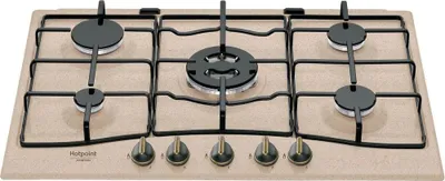Produktbild von Hotpoint PCN 750 T (AV) R /HA, Hafer, Integriert, 75 cm, Gaskochfeld, Emailliert, 5 Zone(n)