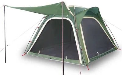 Produktbild von vidaXL Campingzelt 4 Personen Grün Quick Release Wasserfest