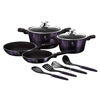 Obrázok produktu pre Berlinger Haus Súprava hrncov a panvic s titánovým povrchom 10 ks Purple Eclipse
