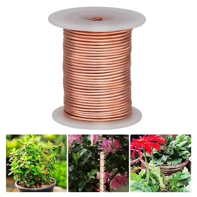 Imagen del producto de Alambre de cobre para proteger contra caracoles, de 0,25 cm de diámetro, 20 metros de longitud, para uso en jardines
