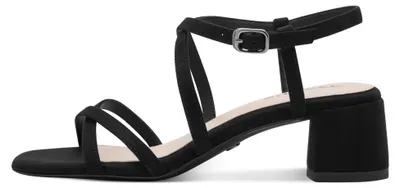 Produktbild von Tamaris Damen Sandalette aus Stoff mit Karree Spitze 1-28204-42, Größe:40 EU, Farbe:Schwarz