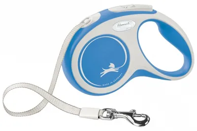 Produktbild von Flexi 4000498043530, Hund, Rückziehbare Leine, Blau, Weiß, Band, 15 kg, Abbildung