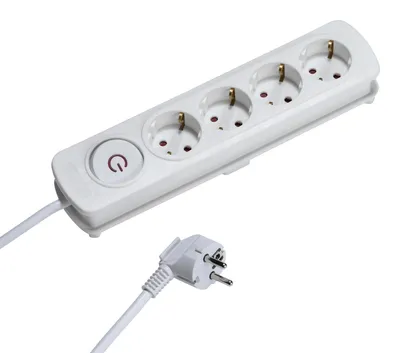 Produktbild von Steckdosenleiste mit 4 Schuko-Anschlüssen