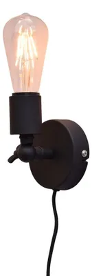 Produktbild von Wandleuchte Bulby Vintage schwarz