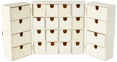 Image de Calendrier de l'Avent à décorer - Triptyque - Bois - 55 x 6,5 x 28 cm