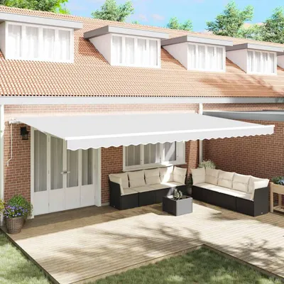 Obrázok produktu pre Stiahnuteľná markíza biela 600 x 350 cm biela