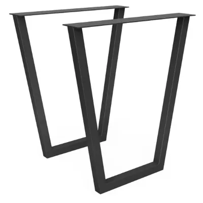 Produktbild von DMbau VAMA 60x72 cm Stück Tischbeine-Metall Schwarz 72cm I Tischkufen Esstisch-Beine Schwerlast Tisch-Gestell Tisch-Untergestell Möbelfüße Tischfüße