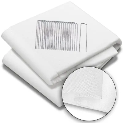 Produktbild von VOUNOT® Gartenvlies Frostschutz mit 20 Erdanker, Frühbeetvlies Frostschutzvlies für Pflanzen, 50g/m², 1,5x20m