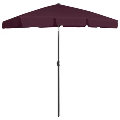 Produktbild von vidaXL Strandschirm Bordeauxrot 180x120 cm