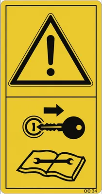 Produktbild von Dreifke® Vor Wartungs- und Reparaturarbeiten ...,Folie, 88x168 mm, 2 Stück/Bogen