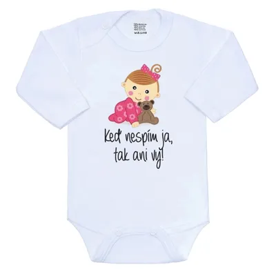 Obrázok produktu pre Body s potlačou New Baby Keď nespím ja, tak ani vy, vel. 50