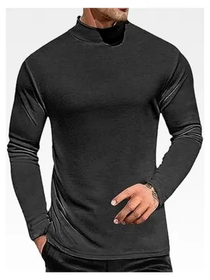 Produktbild von Herren Rollkragenshirt Fleecepullover Warmes Unterhemd Langarmshirt