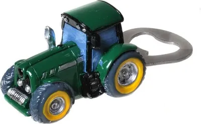 Immagine prodotto di divertente apribottiglie, modello "trattore verde", circa 8,5 cm