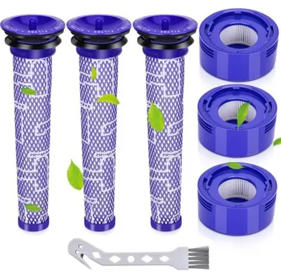 Produktbild von Filterset für Dyson V7/V8 Staubsauger, 3 waschbare HEPA Vorfilter, Akku-Staubsauger Zubehör
