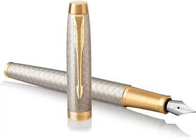Produktbild von Parker IM, Gold, Silber, Kartuschenfüllsystem, Blau, Aluminium, Messing, Metall, Rundspitze, Edelstahl