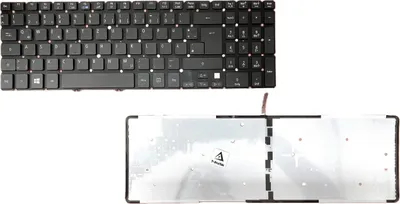 Zdjęcie produktu dla PL - Klawiatura Klawiatura z podświetleniem bez ramki kompatybilna z Acer Aspire V5-571G