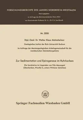 Obrázek produktu pro Zur Sedimentation und Epirogenese im Ruhrkarbon