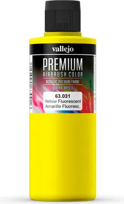 Premium Color Fluorescent Vallejo 63031 Yellow Fluo 200ml Airbrush Farbe