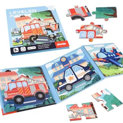 Produktbild von Magnetische Puzzles für Kinder, 12-20 Teile, mit Fahrzeugmotiven