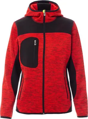 Produktbild von Softshelljacke Zweifarbig "TRIP LADY" - Payper Rot/Schwarz-Fluogelb L